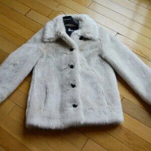 The Kooples White faux fur coat Size 1